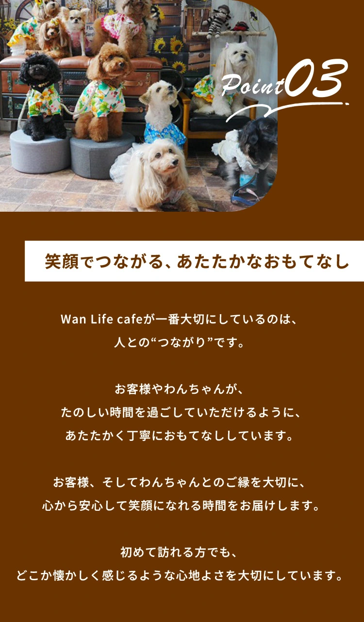 point03 笑顔でつながる、あたたかなおもてなし